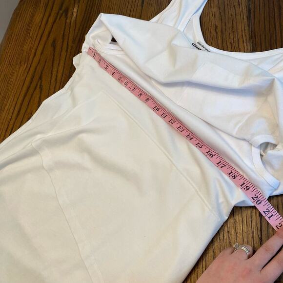 NWT Alexander Wang High Twist Jersey Layered Muscle Mini Dress Womens sz L White - Picture 14 of 15